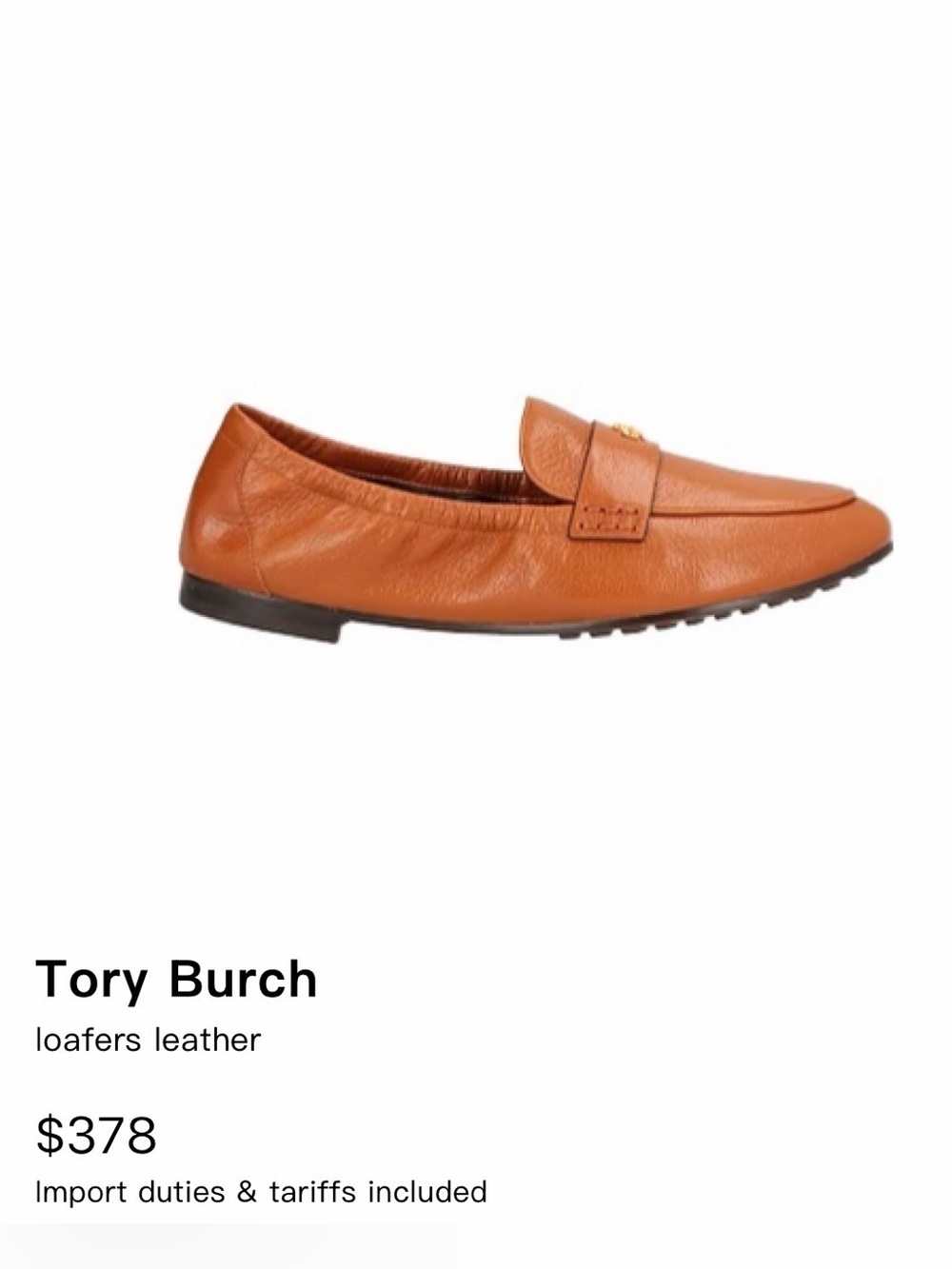 Tory Burch Brown Leather Loafers sz 38